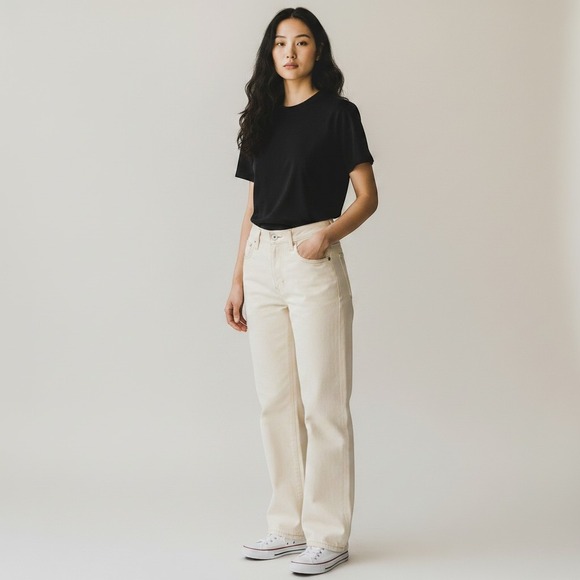 Levi's Denim - Levi's 501 '90s Jeans 27x30 White Metallic Foil New Straight Leg Mid Rise Denim